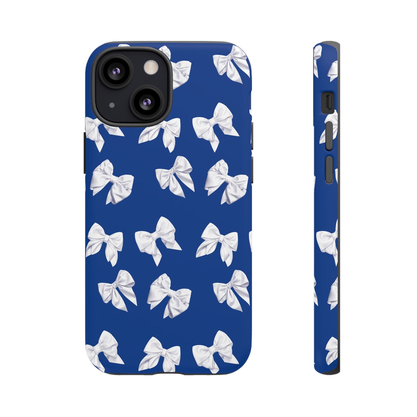 Bow Phone Case White on Blue