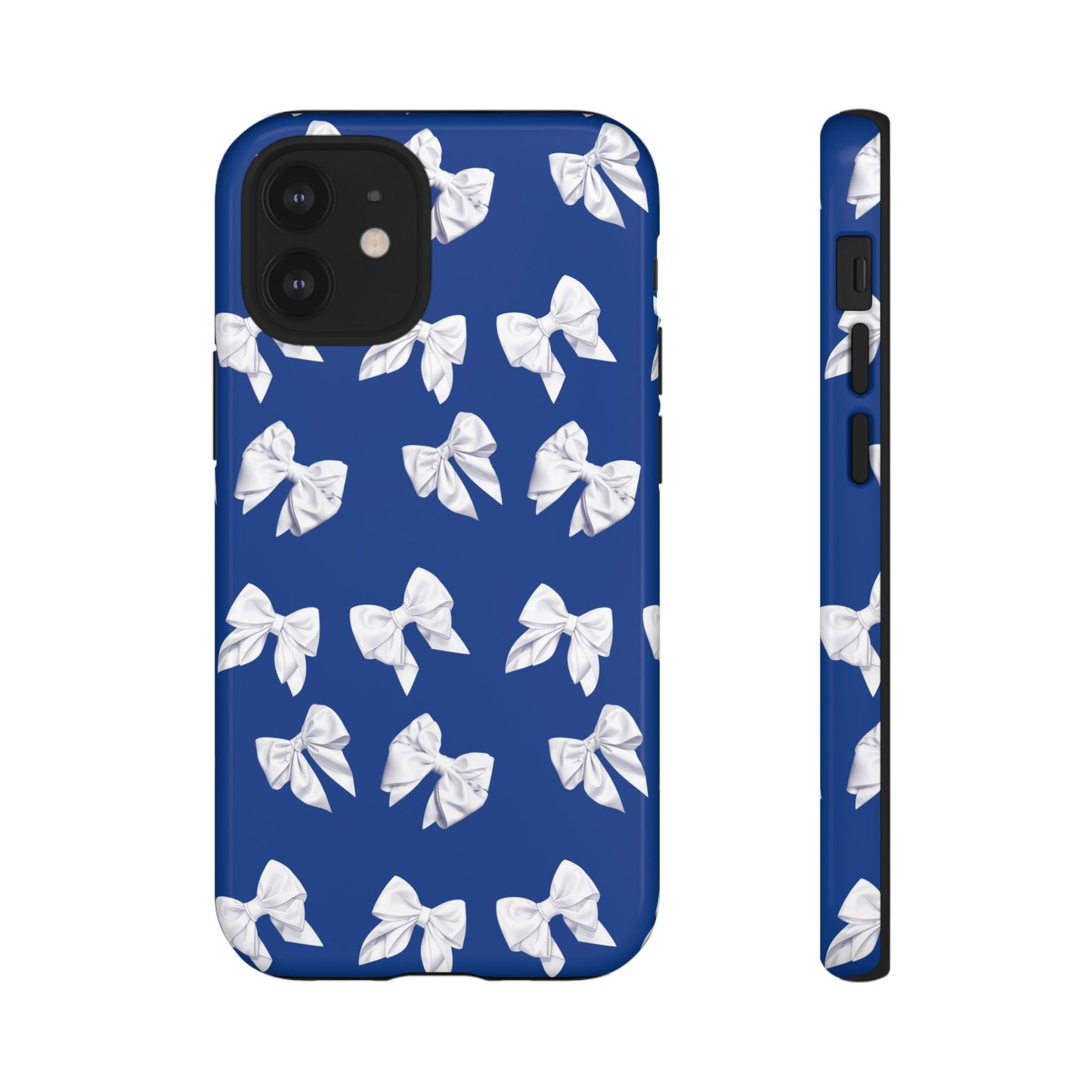 Bow Phone Case White on Blue