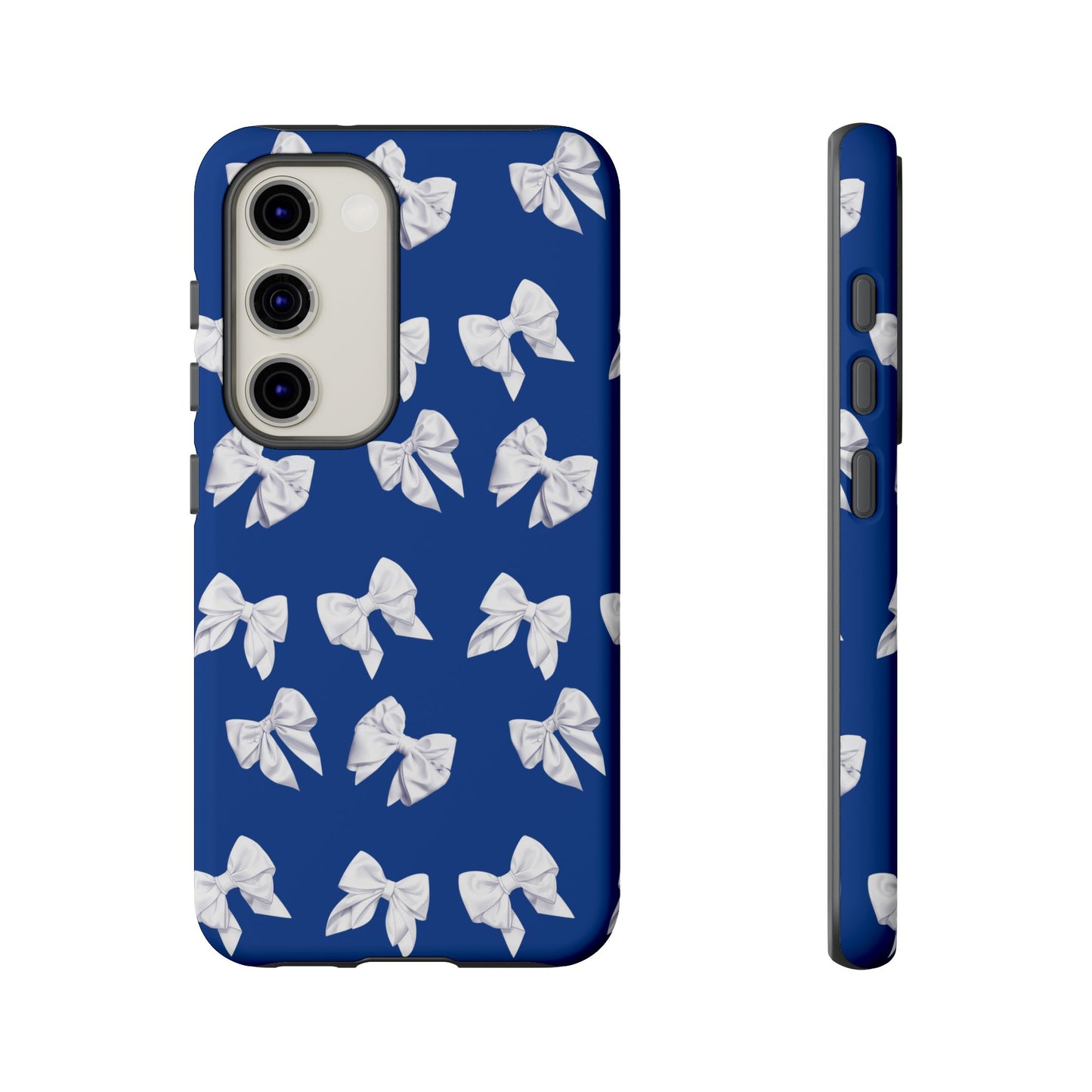 Bow Phone Case White on Blue