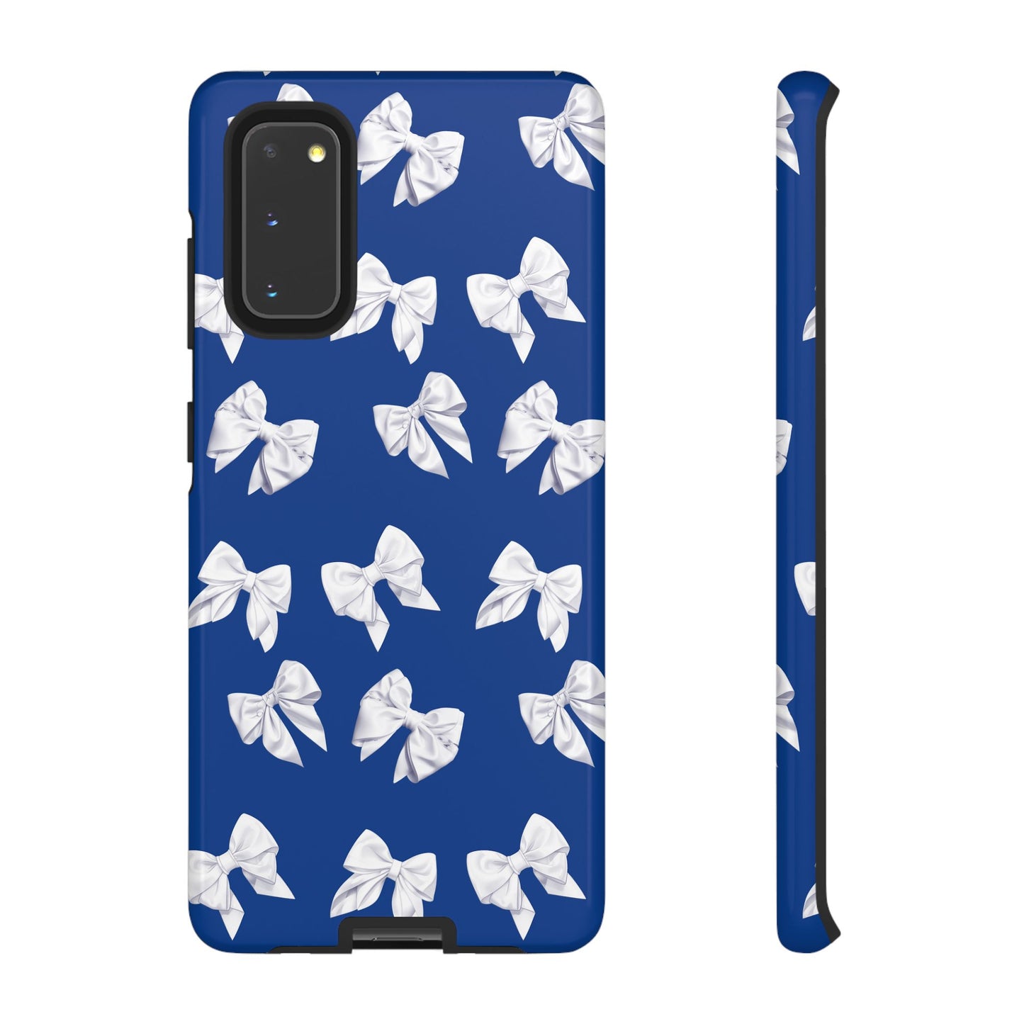 Bow Phone Case White on Blue