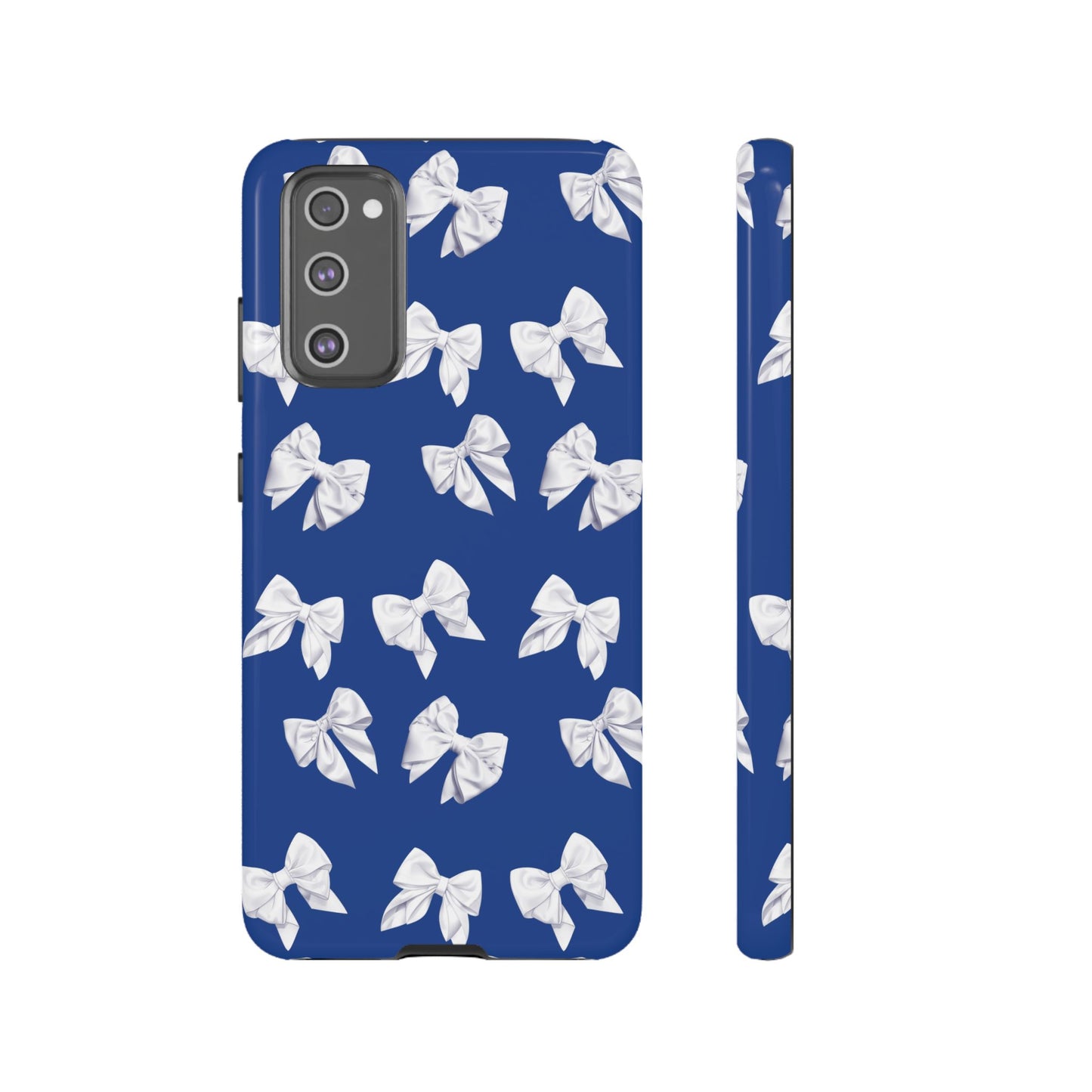 Bow Phone Case White on Blue