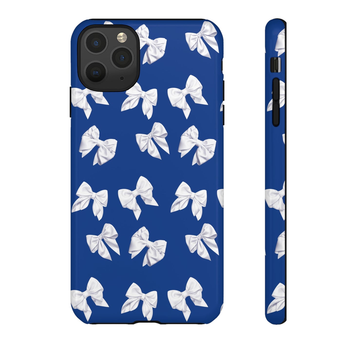 Bow Phone Case White on Blue
