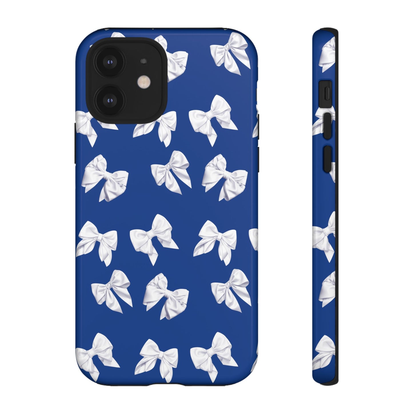 Bow Phone Case White on Blue
