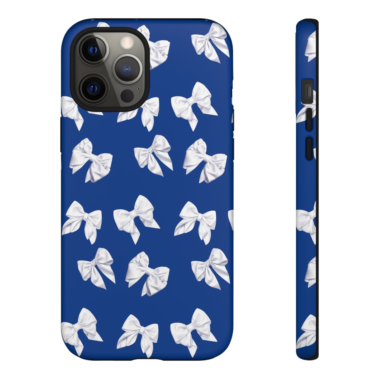 Bow Phone Case White on Blue