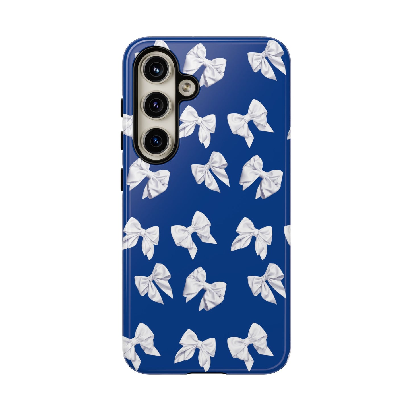 Bow Phone Case White on Blue