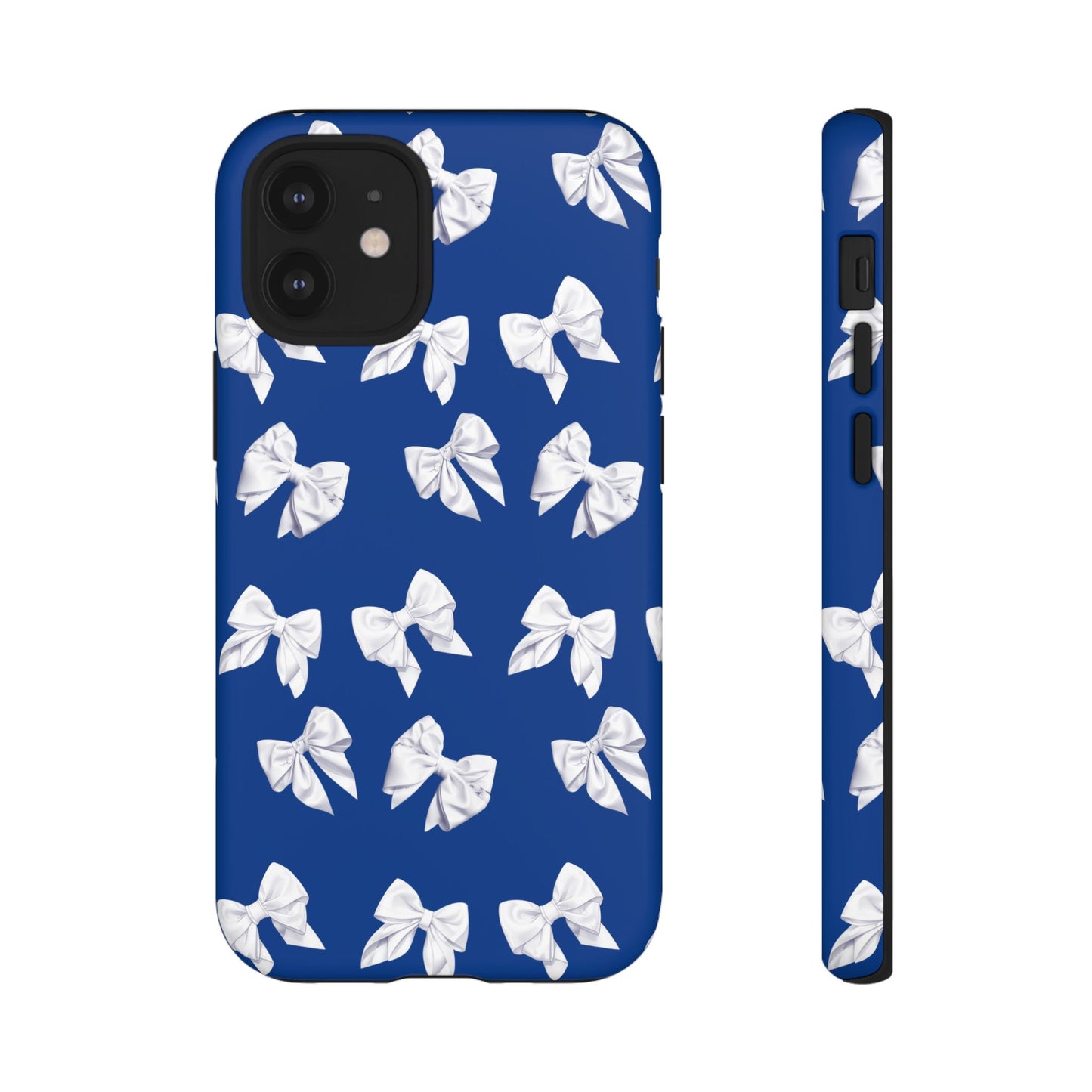 Bow Phone Case White on Blue