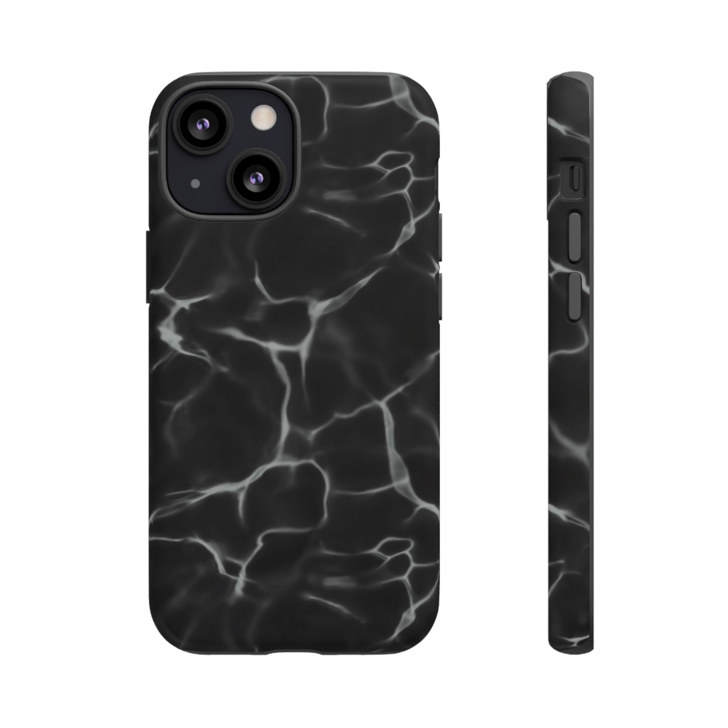 Marble Phone Case Black White