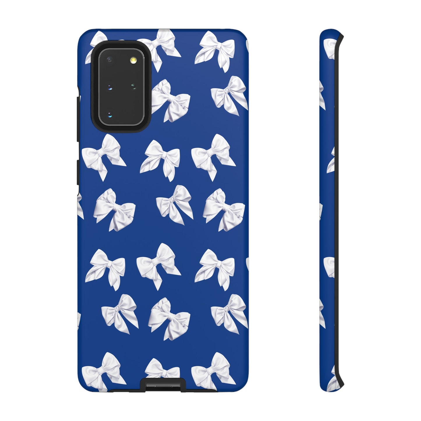 Bow Phone Case White on Blue