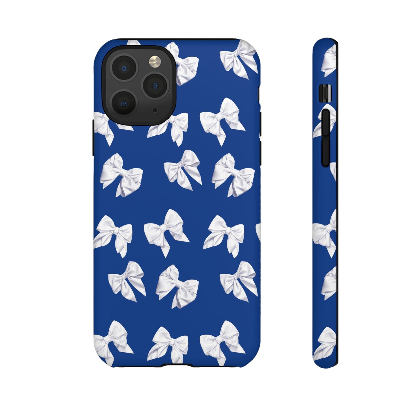 Bow Phone Case White on Blue