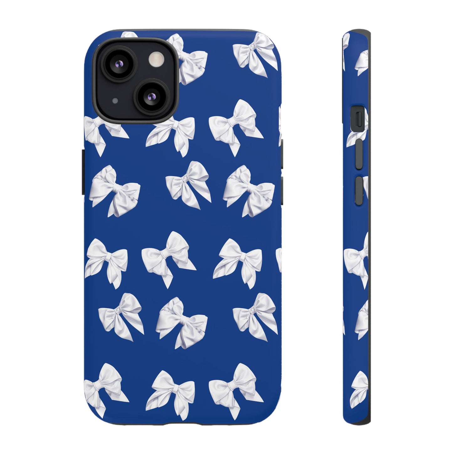 Bow Phone Case White on Blue
