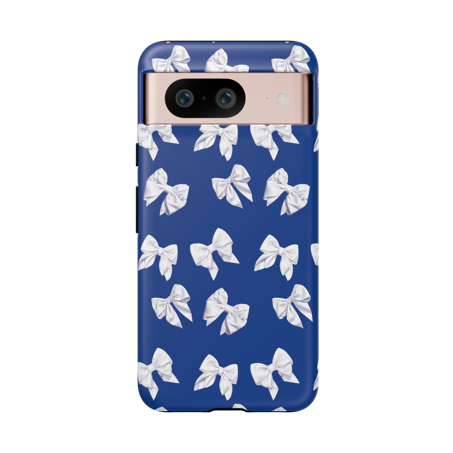 Bow Phone Case White on Blue
