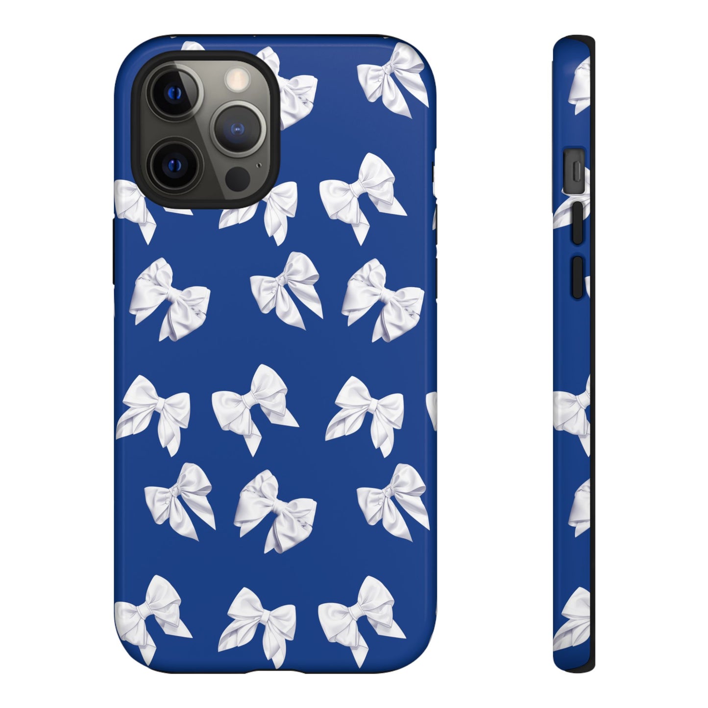 Bow Phone Case White on Blue